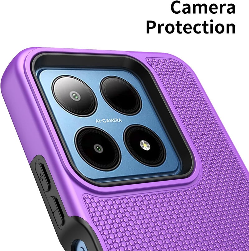 Mocotto for Boost Summit 5G Case with Tempered Glass Screen Protector,Dual Layer Heavy Duty Shockproof Protection (Boost Summit 5G,Purple) - Image 5